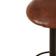 Buffalo Barstool - Set of 2 - Round - Brown - Leather