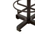 Buffalo Barstool - Set of 2 - Round - Brown - Leather