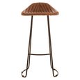 Buffalo Barstool - Set of 2 - Light Brown - Leather