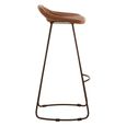 Buffalo Barstool - Set of 2 - Light Brown - Leather