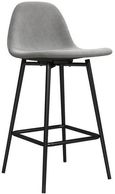 2 x Cabell Grey Velvet Barstool - S025412UK