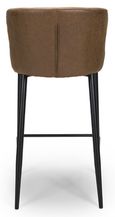 Charlie Barstool with Back - Set of 2 - Brown Faux Leather