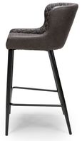 Charlie Barstool with Back - Set of 2 - Grey Faux Leather