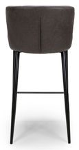 Charlie Barstool with Back - Set of 2 - Grey Faux Leather
