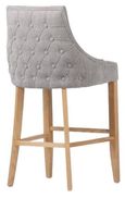 Cole Bar Chair - Set of 2 - Grey Fabric