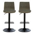 Dalston Barstool - Set of 2 - Ash Faux Leather with High Back