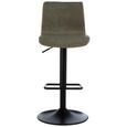 Dalston Barstool - Set of 2 - Ash Faux Leather with High Back