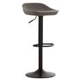 Dalston Barstool - Set of 2 - Ash Faux Leather with Low Back