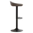 Dalston Barstool - Set of 2 - Ash Faux Leather with Low Back