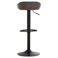 Dalston Barstool - Set of 2 - Ash Faux Leather with Low Back