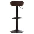 Dalston Barstool - Set of 2 - Mocha Faux Leather with Low Back