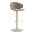 Ella Barstool - Set of 2 - Beige Boucle Fabric - with Back