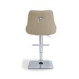 Eris Barstool - Set of 2 - Taupe Velvet Fabric and Chrome Legs