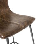 2 x Erlangen Chestnut Vintage Leather Barstool