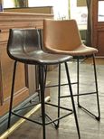 2 x Erlangen Chestnut Vintage Leather Barstool
