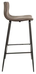 2 x Erlangen Mussel Grey Fabric Barstool