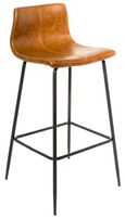 2 x Erlangen Tan Vintage Leather Barstool