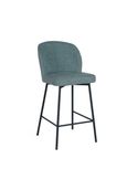 2 x Falun Light Green Fabric Counter Stool