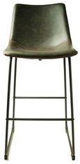 2 x Fremont Grey Vintage Leather Barstool