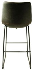2 x Fremont Grey Vintage Leather Barstool