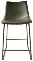 2 x Fremont Grey Vintage Leather Counter Stool