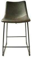 2 x Fremont Grey Vintage Leather Counter Stool