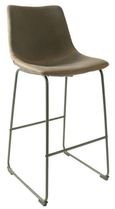 2 x Fremont Mussel Grey Fabric Barstool