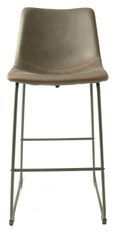 2 x Fremont Mussel Grey Fabric Barstool