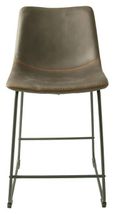 2 x Fremont Mussel Grey Fabric Counter Stool