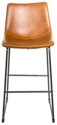 2 x Fremont Tan Vintage Leather Barstool