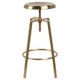 Goose Barstool - Set of 2 - Gold Screw Bolt - Round