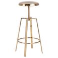 Goose Barstool - Set of 2 - Gold Screw Bolt - Round