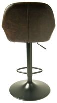 2 x Hawai Chestnut Vintage Leather Gas Lift Barstool