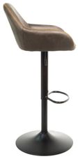 2 x Hawai Mussel Grey Fabric Gas Lift Barstool