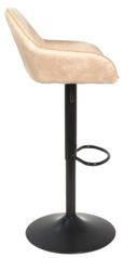 2 x Hawai Oyster Natural Fabric Gas Lift Barstool