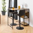 Kimmy Barstool - Set of 2 - Anthracite Fabric - Gas Lift