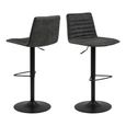 Kimmy Barstool - Set of 2 - Anthracite Fabric - Gas Lift
