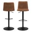 Kimmy Barstool - Set of 2 - Camel Fabric - Gas Lift