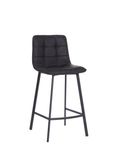2 x Laketon PU Vintage Black Counter Stool