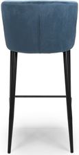 Malmo Barstool with Back - Set of 2 - Blue Fabric