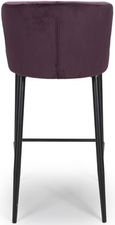 Malmo Barstool with Back - Set of 2 - Purple Fabric