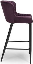 Malmo Barstool with Back - Set of 2 - Purple Fabric