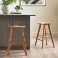 Mulu Barstool - Set of 2 - Natural Wood