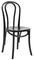 2 x Bistro Shiny Black Wooden Bar Chair