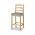 Normandy Barstool - Set of 2 - Oak & Grey Fabric