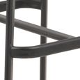 Oregon Barstool - Set of 2 - Black Faux Leather - with Back