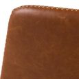 Oregon Barstool - Set of 2 - Tan Faux Leather - Gas Lift - with Back