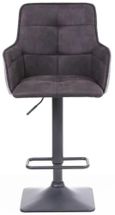 2 x Orion Suede Dark Grey Effect Barstool