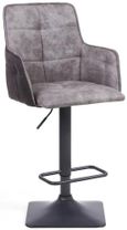 2 x Orion Suede Light Grey Effect Barstool