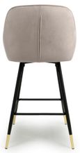 2 x Savanna Brushed Mink Velvet Barstool